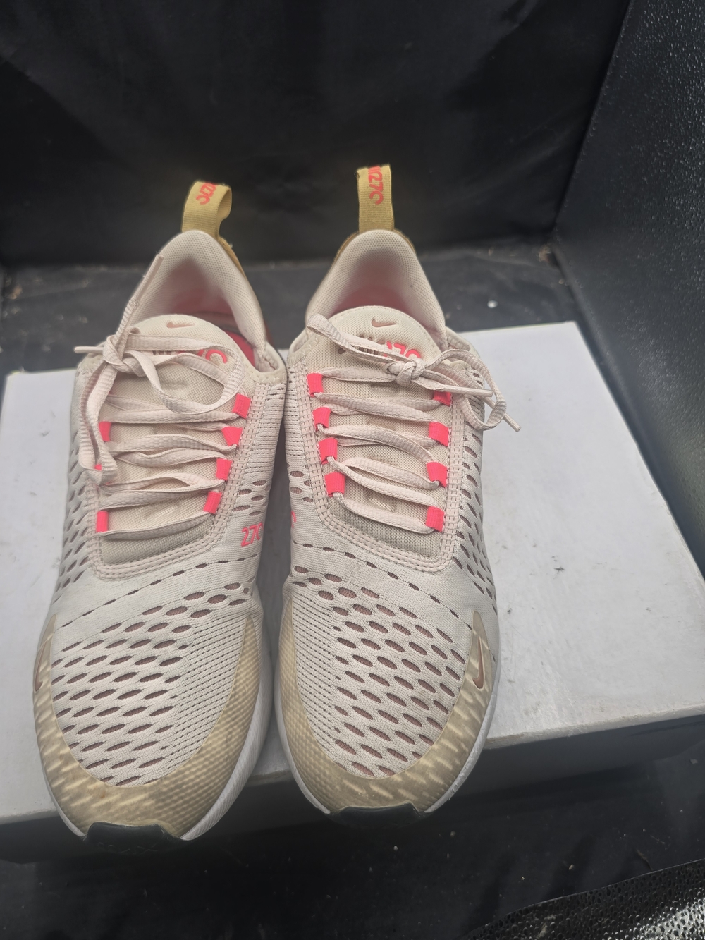 Nike Women’s Beige and Pink Air‎ Mesh Running Shoes